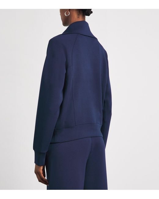 Spanx Blue Airessentials Half-Zip Sweater