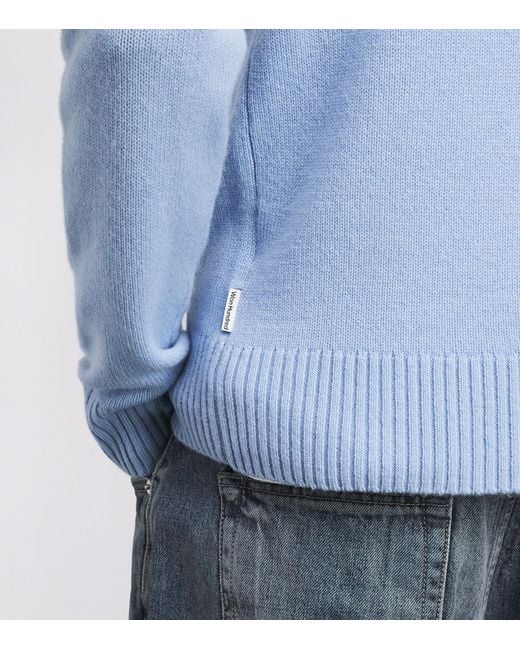 Won Hundred Blue Cashmere Rune Sweater for men