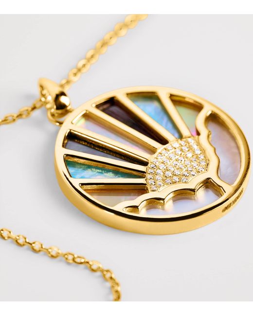 L'Atelier Nawbar Metallic Diamond And Pearl Sunshine Necklace