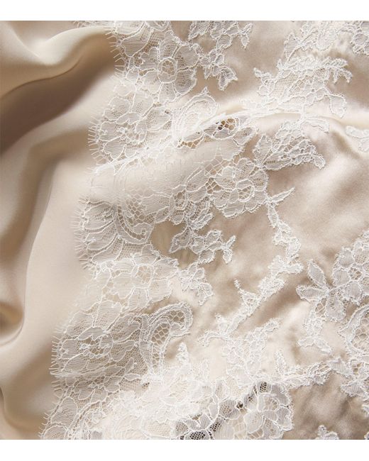Torlowei White Lace-Trim Elsa Robe