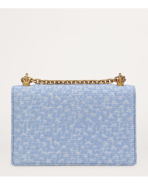Dolce & Gabbana Blue Medium Bouclé Dg Girls Shoulder Bag