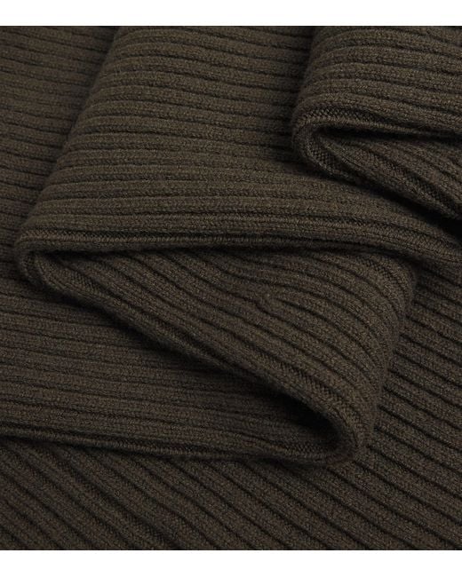Max Mara Black Virgin Wool-Blend Midi Skirt
