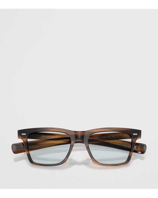 Oliver Peoples Brown Acetate Maestro Pillow Sunglasses