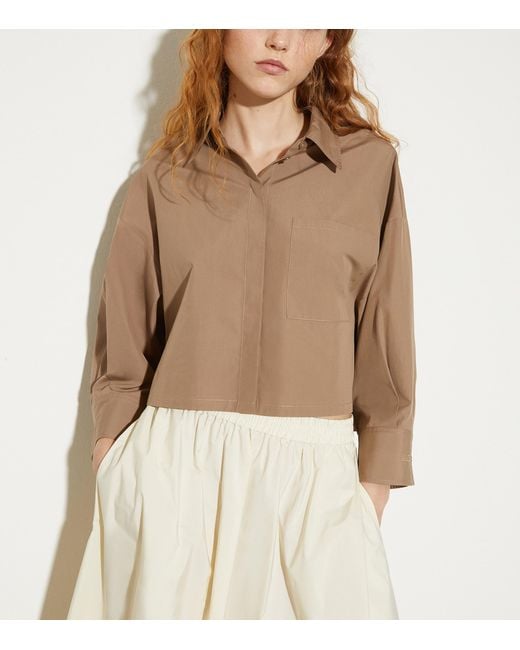 MAX&Co. Natural Cotton Cropped Shirt