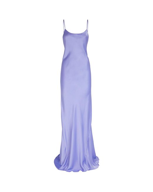 Victoria Beckham Purple Slip Maxi Dress