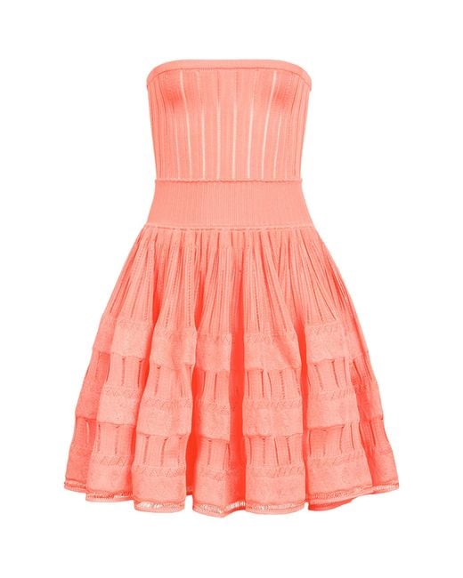 Alaïa Pink Crinoline Mini Dress