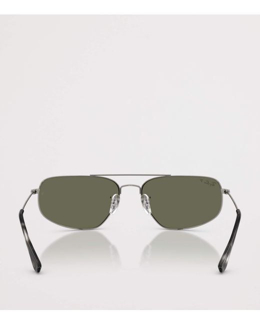 Ray-Ban Green Rectangle Sunglasses