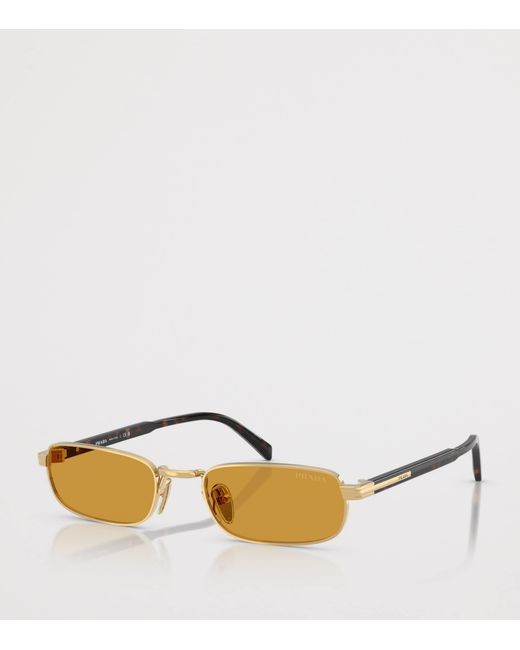 Prada Metallic Rectangle Sunglasses