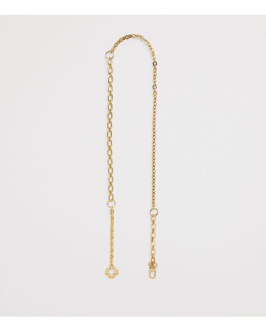 Maje Metallic Clover Logo Chain Belt