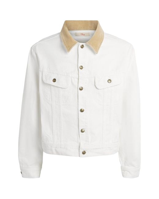CHERRY LA White Denim Trucker Jacket for men