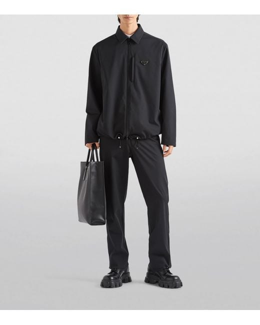 Prada Black Split-Detail Trousers for men