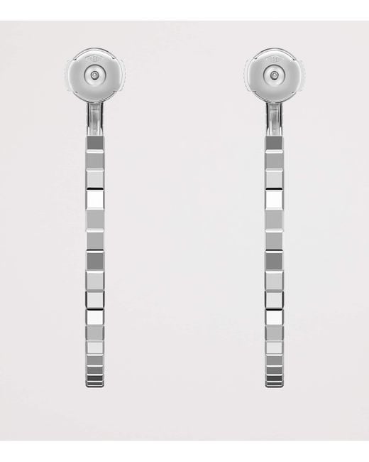 Chopard White Ice Cube Hoop Earrings