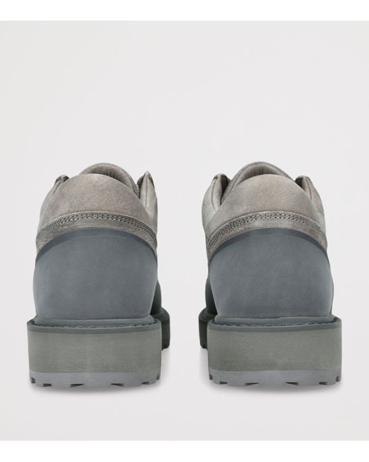Diemme Gray Leather Cornaro Due Gomma Low-Top Boots for men