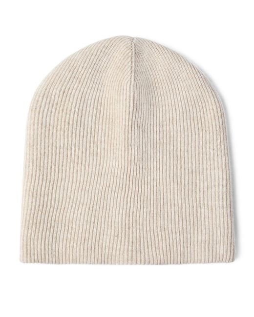 Brunello Cucinelli Natural Cashmere Rib Beanie