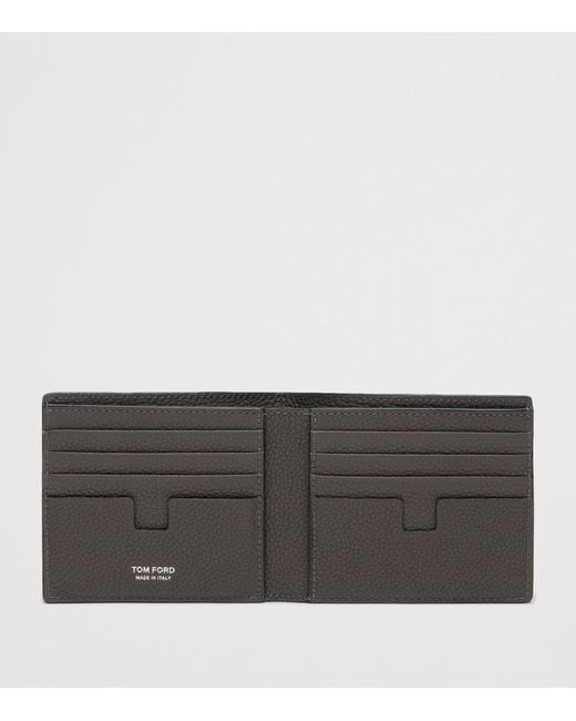 Tom Ford Black Grained Leather Bifold Wallet for men