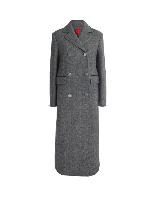 MAX&Co. Gray Wool Double-Breasted Coat