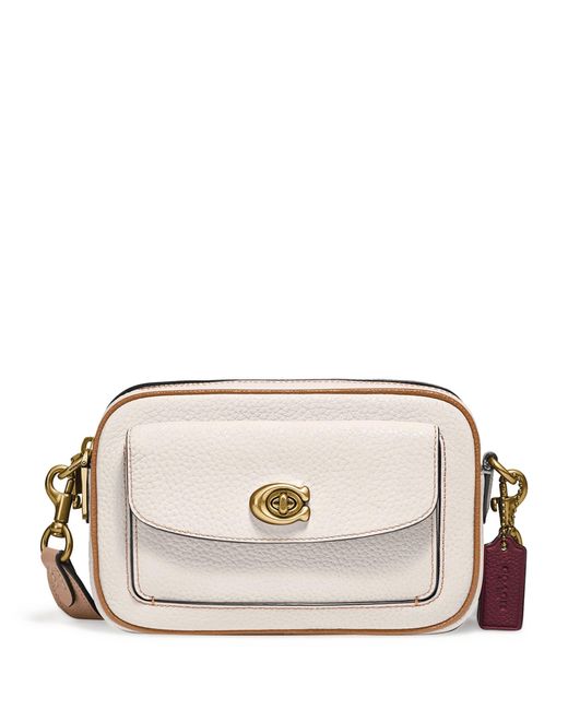 COACH White Leather Colour-block Willow Camera Bag