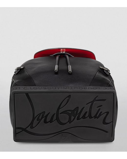 Christian Louboutin Black Explorafunk Logo Backpack for men