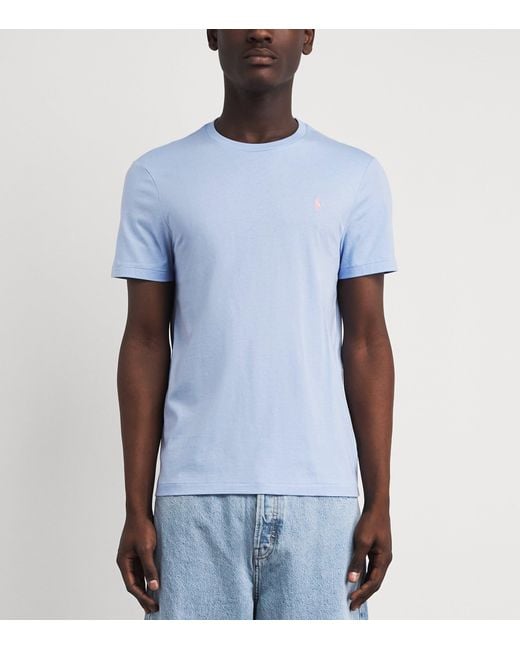 Polo Ralph Lauren Blue Cotton Custom-Fit Polo Pony T-Shirt for men