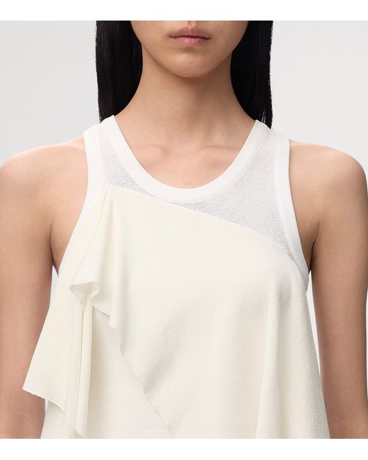 Loewe White Asymmetric Panel Tank Top