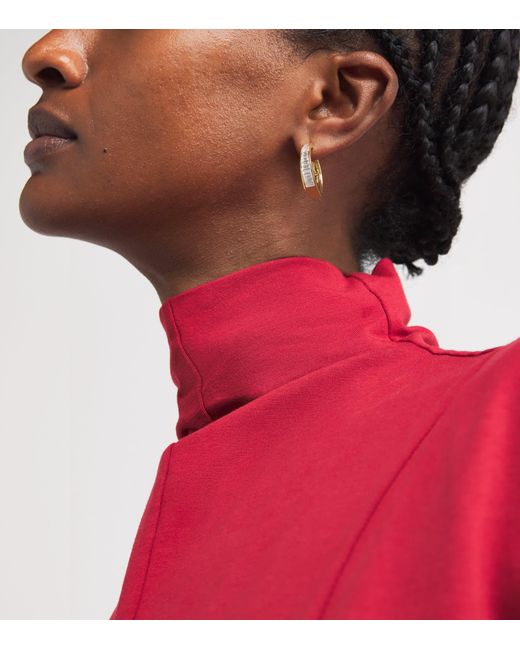 Anita Ko Metallic And Diamond Meryl Hoop Earrings