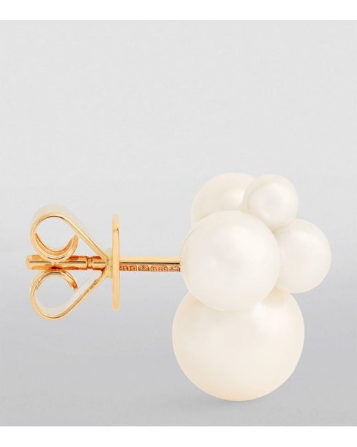 Sophie Bille Brahe White Yellow Gold And Pearl Ensemble Single Earring