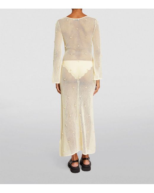 sandro long shiny mesh dress SANDRO Long Shiny Mesh Dress