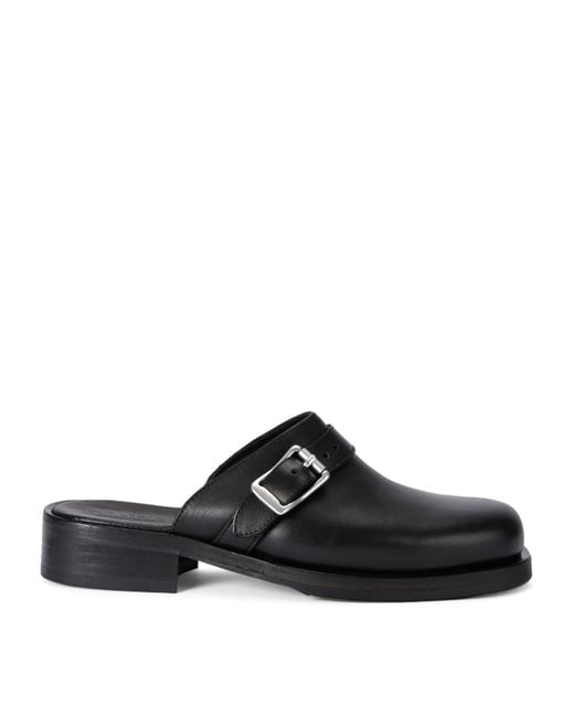 Our Legacy Black Leather Camion Mules for men