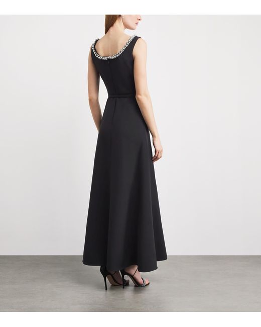 Roland Mouret Black Sleeveless Embellished Gown