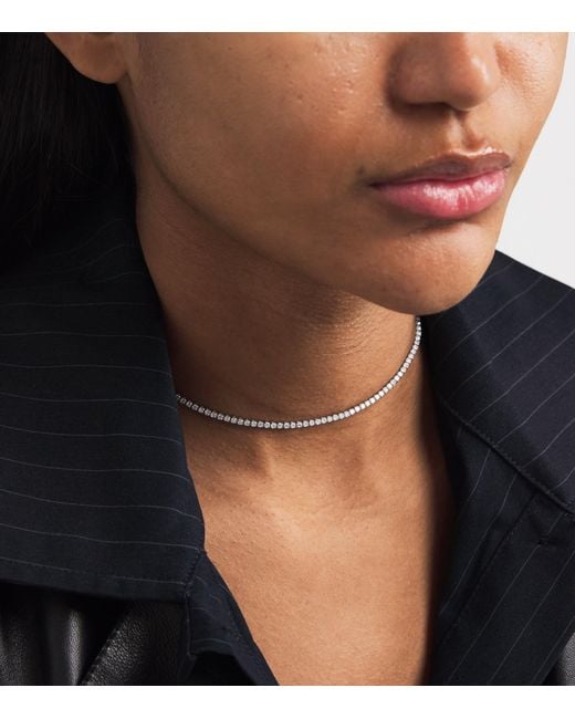 SHAY White And Diamond Threads Tennis Choker