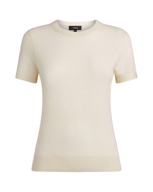 Theory White Cashmere Sweater Tee