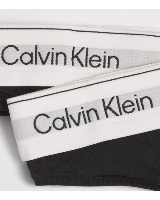 Calvin Klein Black Cotton-Blend Icon Thong
