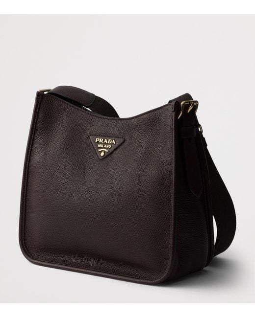 Prada Black Medium Leather Shoulder Bag