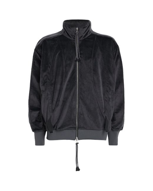 adidas Originals X Song For The Mute Velvet Track Jacket in Black