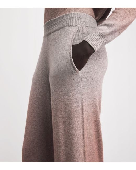 Colombo Multicolor Cashmere Wide-Leg Trousers