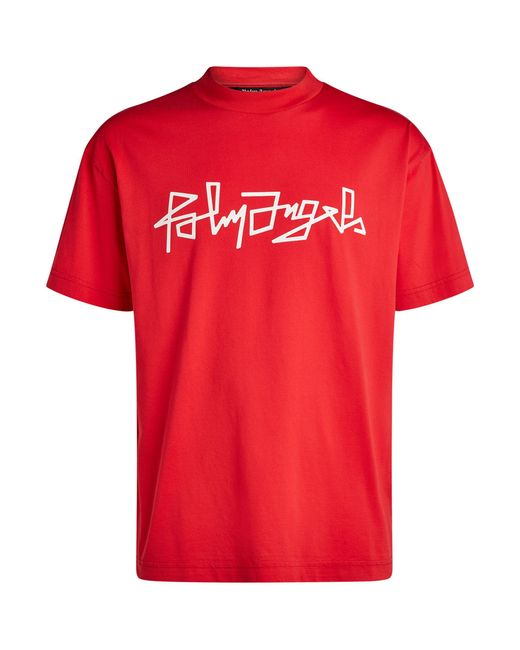 Palm Angels Desert Logo T-shirt Red for men