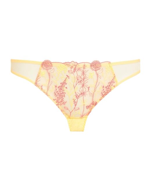 Myla Synthetic Meadow Lane Thong In Yellow Lyst 