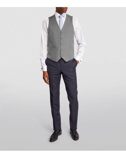 Canali Gray Morning Suit Waistcoat for men