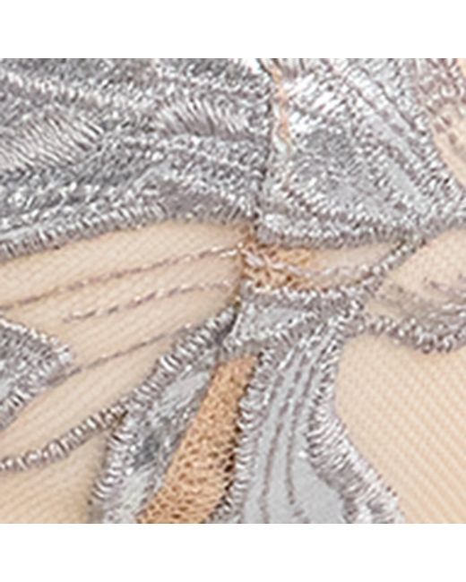 Fleur du Mal Natural Embroidered Lily Triangle Bra