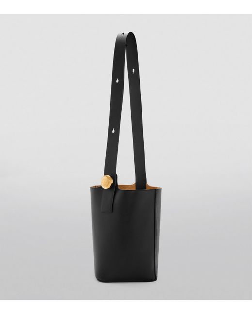 Loewe Black Medium Pebble-Calfskin Bucket Bag