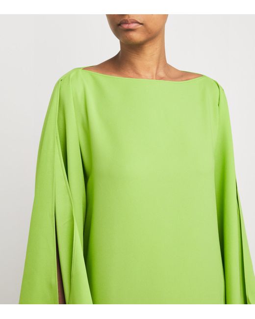 Taller Marmo Green Split-Sleeve Spectacular Kaftan Maxi Dress