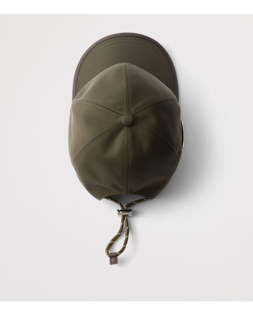 Prada Green Re-Nylon Baseball Cap for men