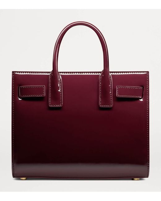Saint Laurent Red Nano Sac De Jour Tote Bag