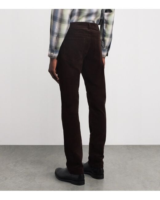 PAIGE Black Corduroy Federal Slim-Straight Jeans for men