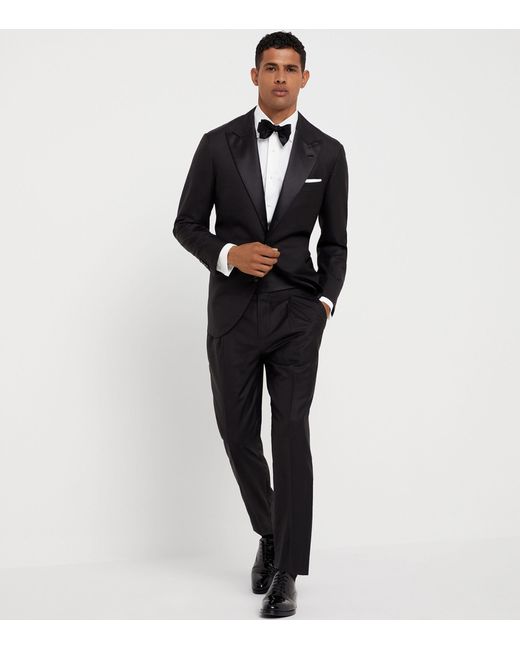 Brunello Cucinelli Black Wool-silk 2-piece Tuxedo for men