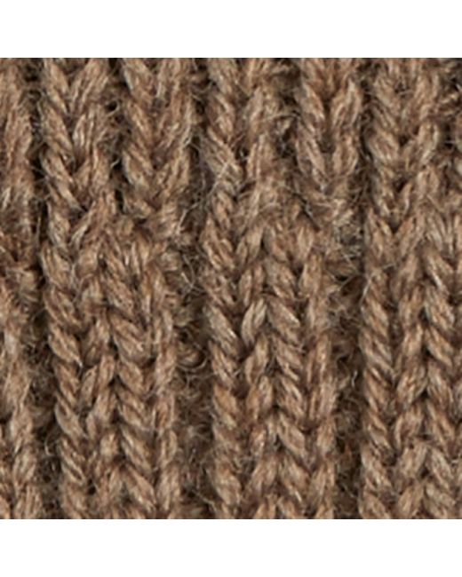 Falke Brown Wool-Blend Ribbed Socks