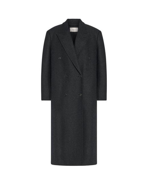 The Row Black Hariet Virgin Wool-Cashmere Coat