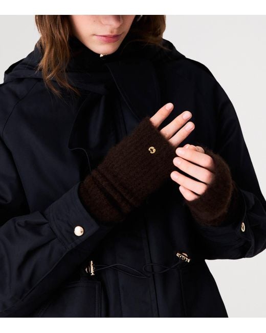 Maje Brown Yak-Blend Mittens