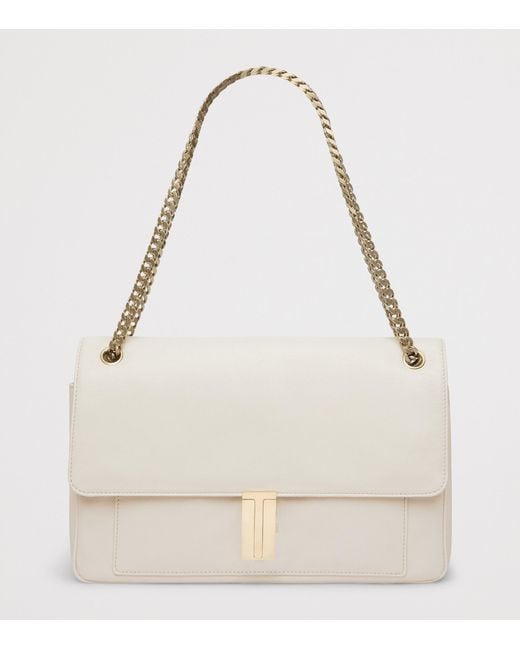 Tom Ford Natural Large Leather Shoulder Bag