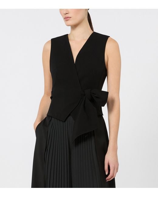 Max Mara Black Belted Waistcoat